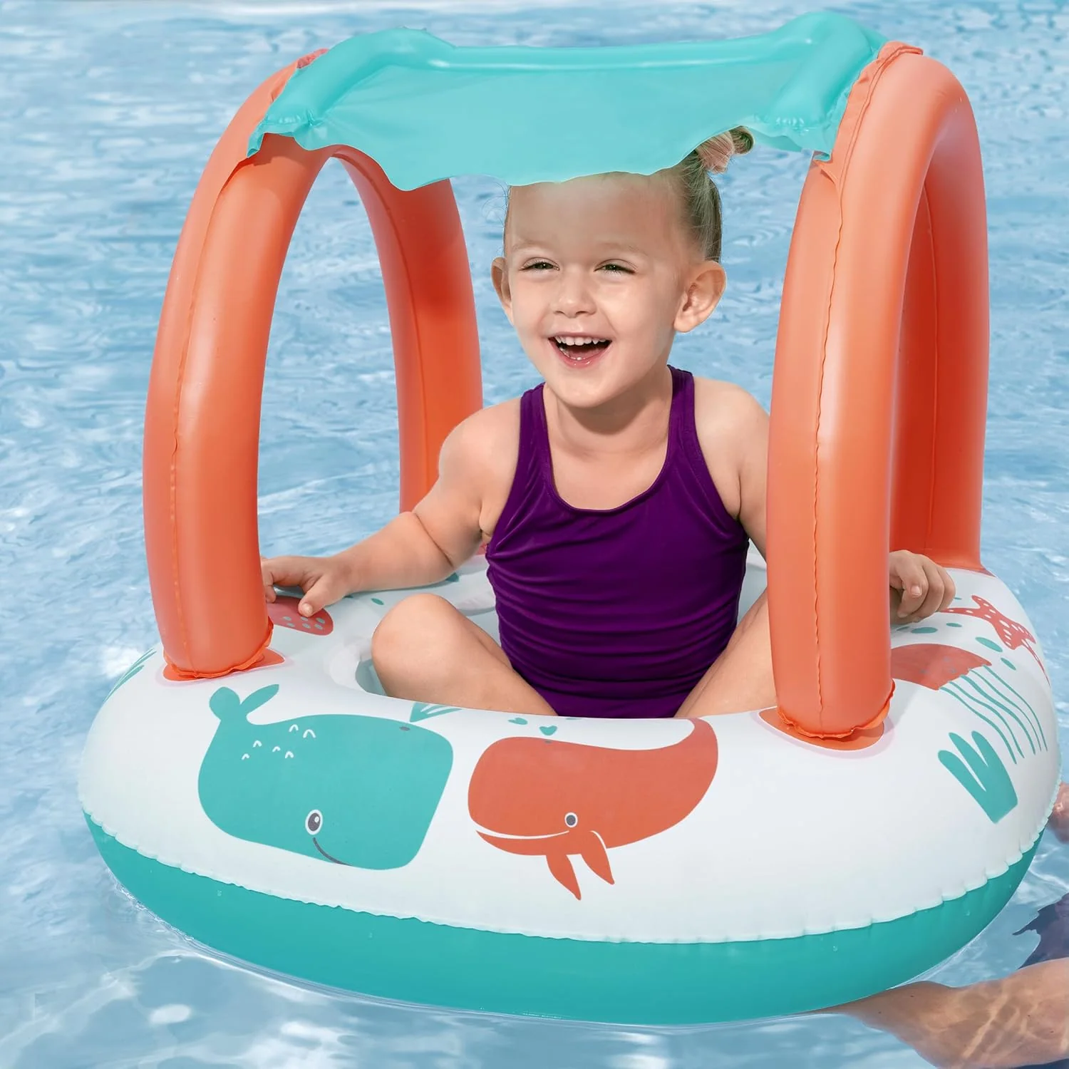 Bestway 33" x 26"/84cm x 67cm Comfort Plush Shaded Baby Boat - Image 3