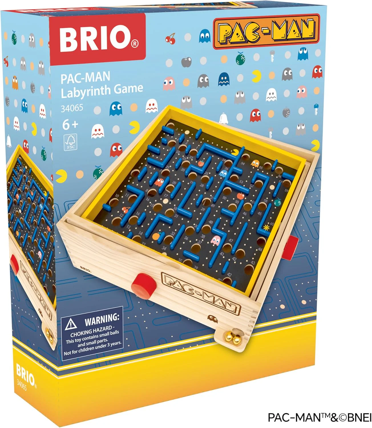 BRIO – 34065 Jeu de Labyrinthe PAC-Man - Jeu d’adresse en Bois - 1 Joueur - Développe la motricité Fine et la Coordination - sans Pile - pour Enfants et Adultes dès 6 Ans - Image 2