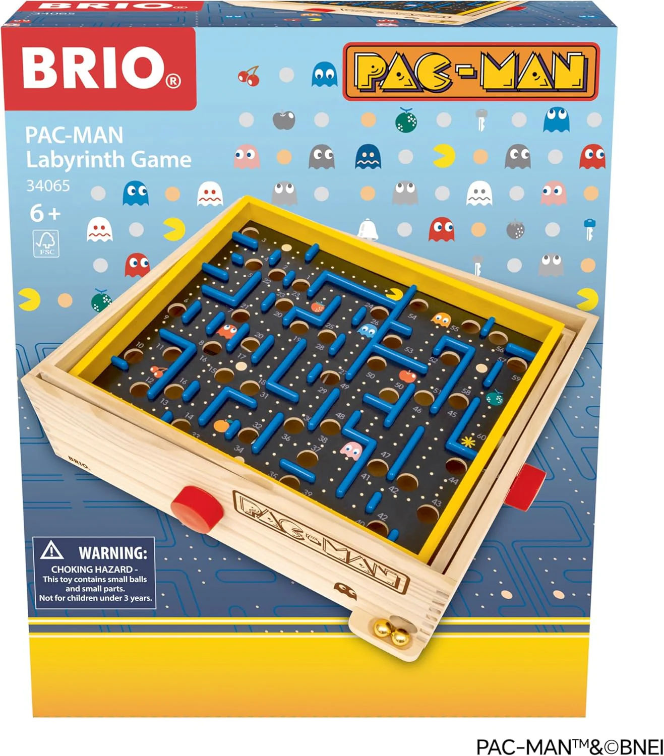 BRIO – 34065 Jeu de Labyrinthe PAC-Man - Jeu d’adresse en Bois - 1 Joueur - Développe la motricité Fine et la Coordination - sans Pile - pour Enfants et Adultes dès 6 Ans - Image 3