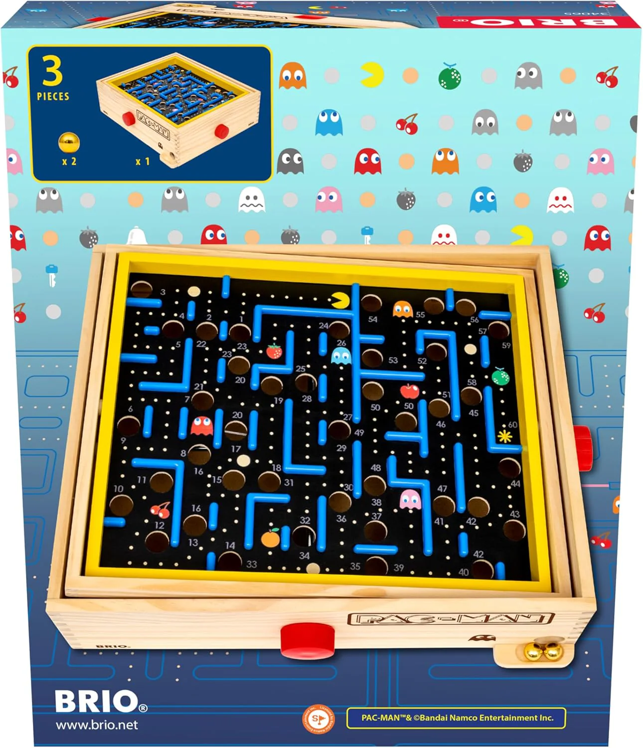 BRIO – 34065 Jeu de Labyrinthe PAC-Man - Jeu d’adresse en Bois - 1 Joueur - Développe la motricité Fine et la Coordination - sans Pile - pour Enfants et Adultes dès 6 Ans - Image 4
