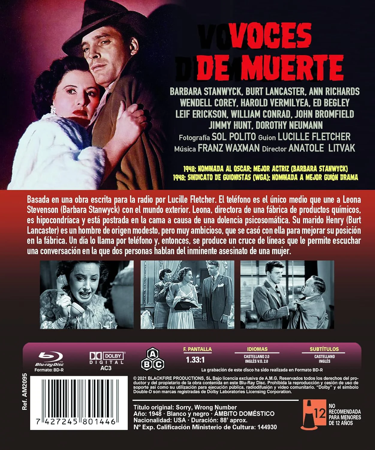 Voces de Muerte (Bd-R) (Blu-ray) (Sorry, Wrong Number - Image 2