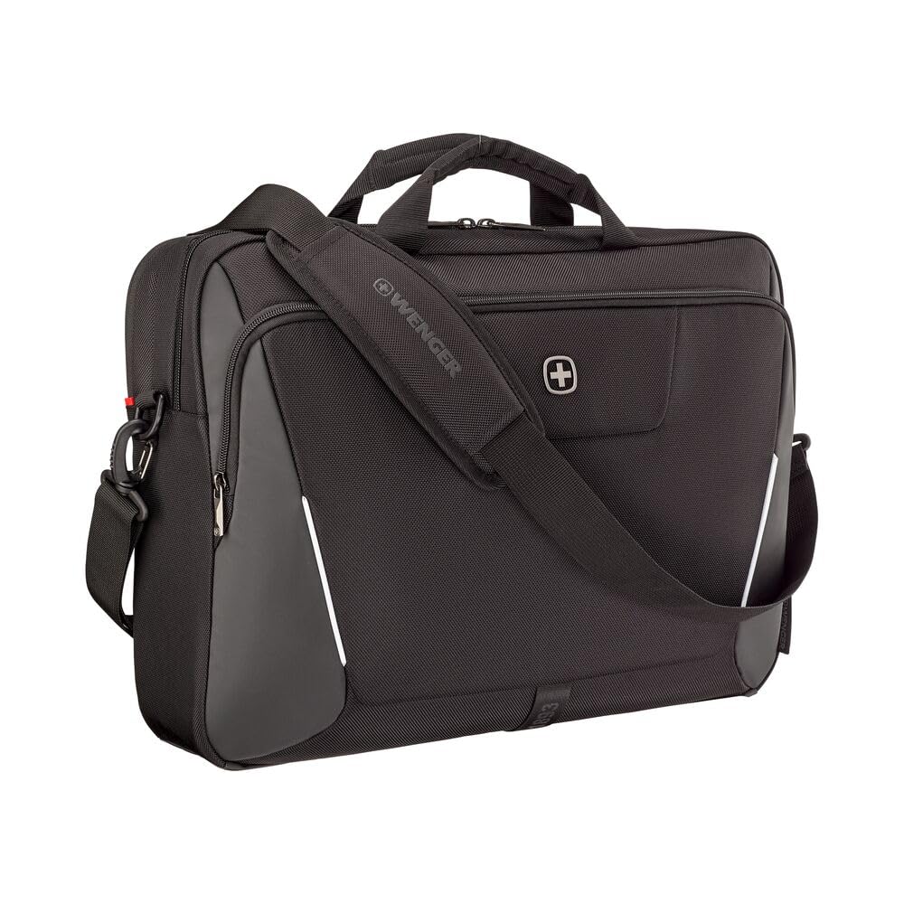 Wenger, XE Brief 17, 17" Laptop Briefcase with Tablet Pocket, Black, Digital Network, 15,6", Casual