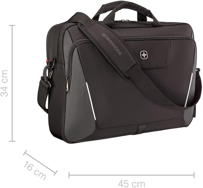 Wenger, XE Brief 17, 17" Laptop Briefcase with Tablet Pocket, Black, Digital Network, 15,6", Casual - Image 3