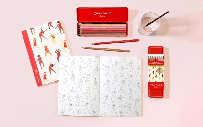 Caran d'Ache Drawing Book A5 200g/m2, Nina Cosford, Blank Ivory Paper, Sketchbook, 64 Pages, FSC Certified, Acid-Free, Artist Supplies, Drawing, Colouring, Square-Back Binding, Travel Artists, Art - Image 3