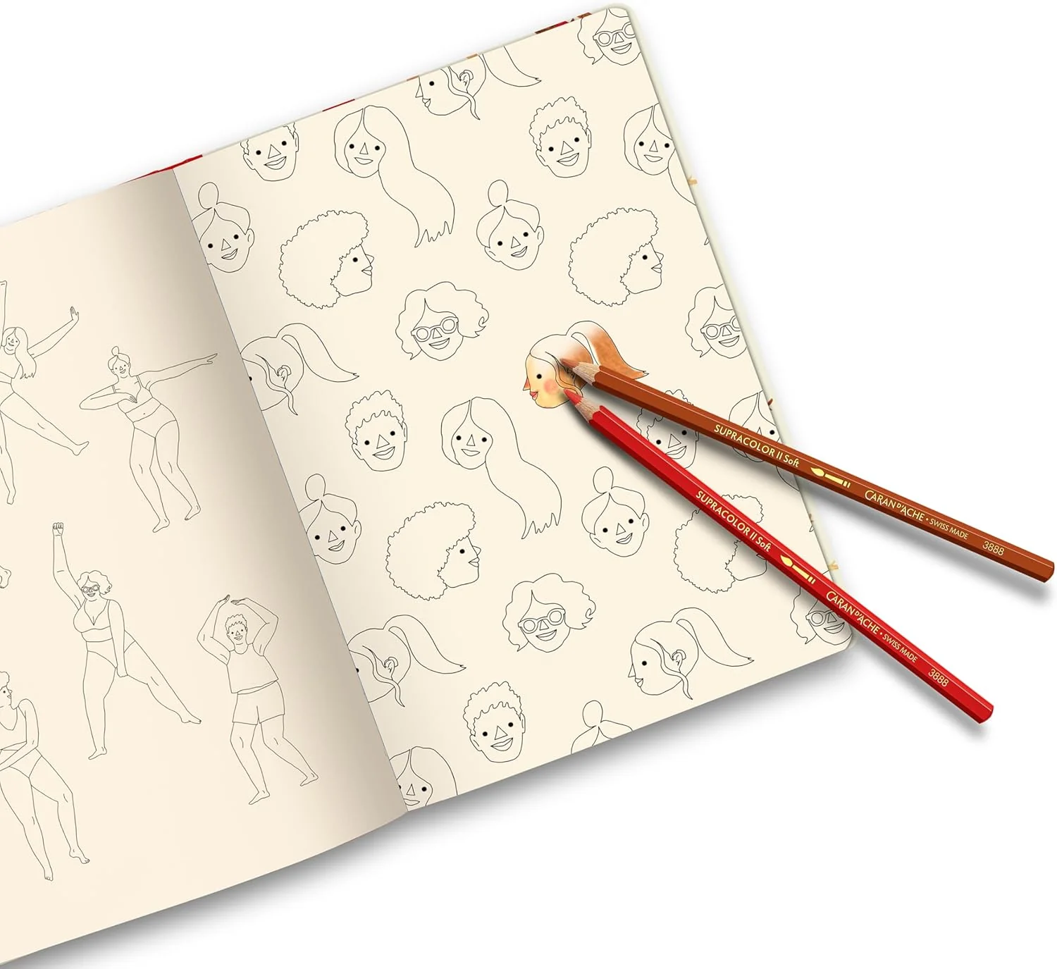 Caran d'Ache Drawing Book A5 200g/m2, Nina Cosford, Blank Ivory Paper, Sketchbook, 64 Pages, FSC Certified, Acid-Free, Artist Supplies, Drawing, Colouring, Square-Back Binding, Travel Artists, Art - Image 8