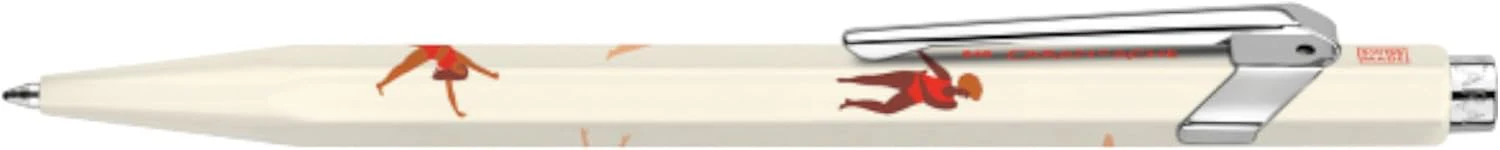 CARAN D'ACHE 849 Nina Cosford Ballpoint Pen Light Cream Aluminium Hexagonal Special Edition Swiss Made - Image 5