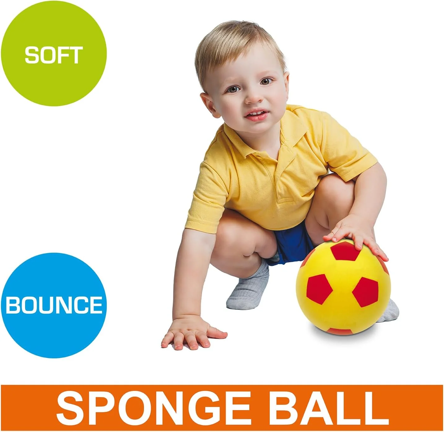 Mondo Toys – Soft Ball 140 – sponsbal met diameter 14 cm – 1 zachte bal – gesorteerde kleuren – 07851 - Image 7