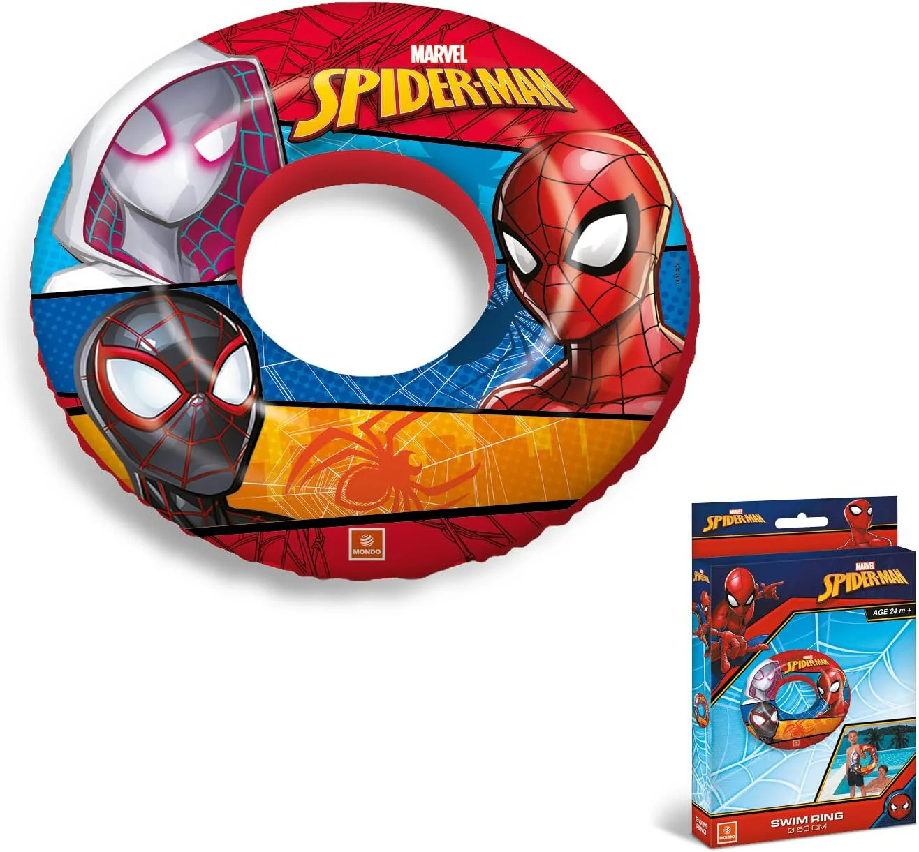 Mondo Toys - Spiderman Swim Ring - Inflatable Donut - Swim Ring - Great for Boy/Girl Use in the Pool/Sea - 16928 - Image 4