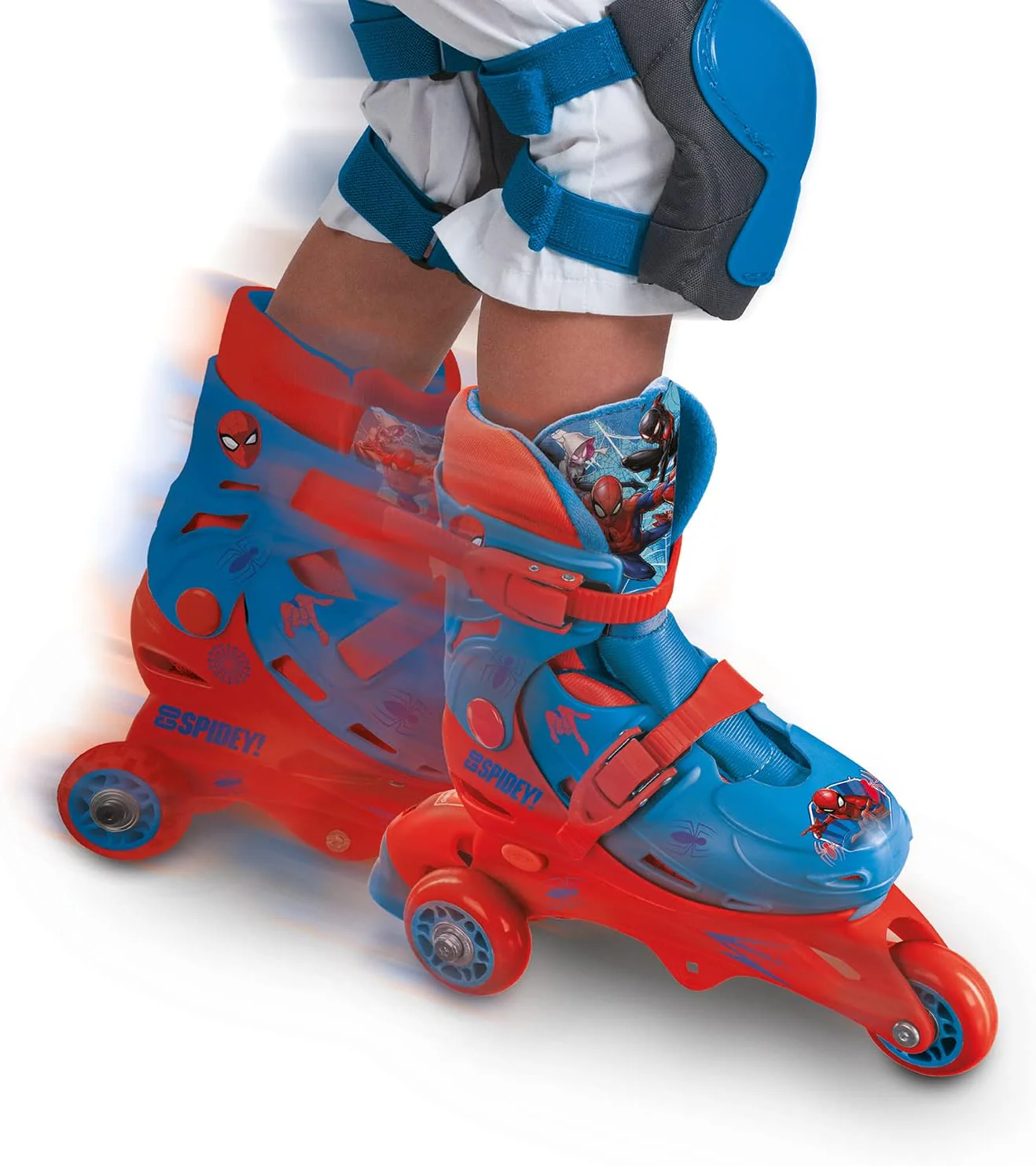 mondo Toys - Marvel Spiderman - 3 In-Line Skates - Adjustable Dual Function - PVC Wheels - Scooter for Boys/Girls - Size S/Size 29/32-28631, Multi-coloured - Image 7