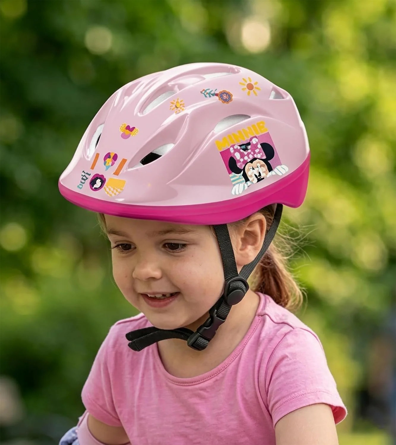 Mondo Toys Minnie Mouse Protective Helmet – Adjustable 52–56 cm Safety Helmet for Bicycles, Scooters & Skateboards – Disney Minnie Design for Girls (Model 28747, Multicoloured - Image 3