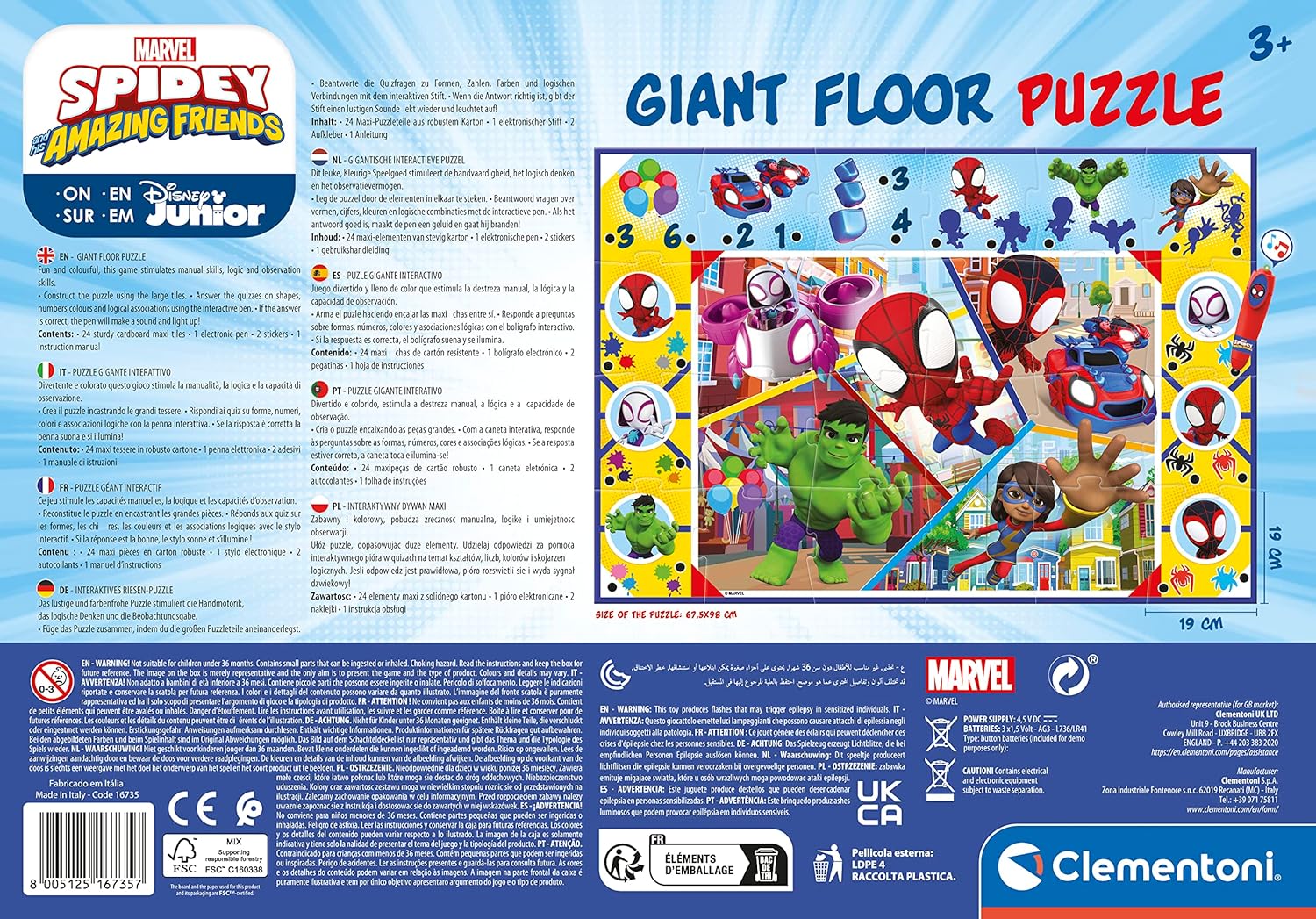 Clementoni Education, Spiderman Vloerpuzzel, 3-5 jaar - 16735 - Image 5