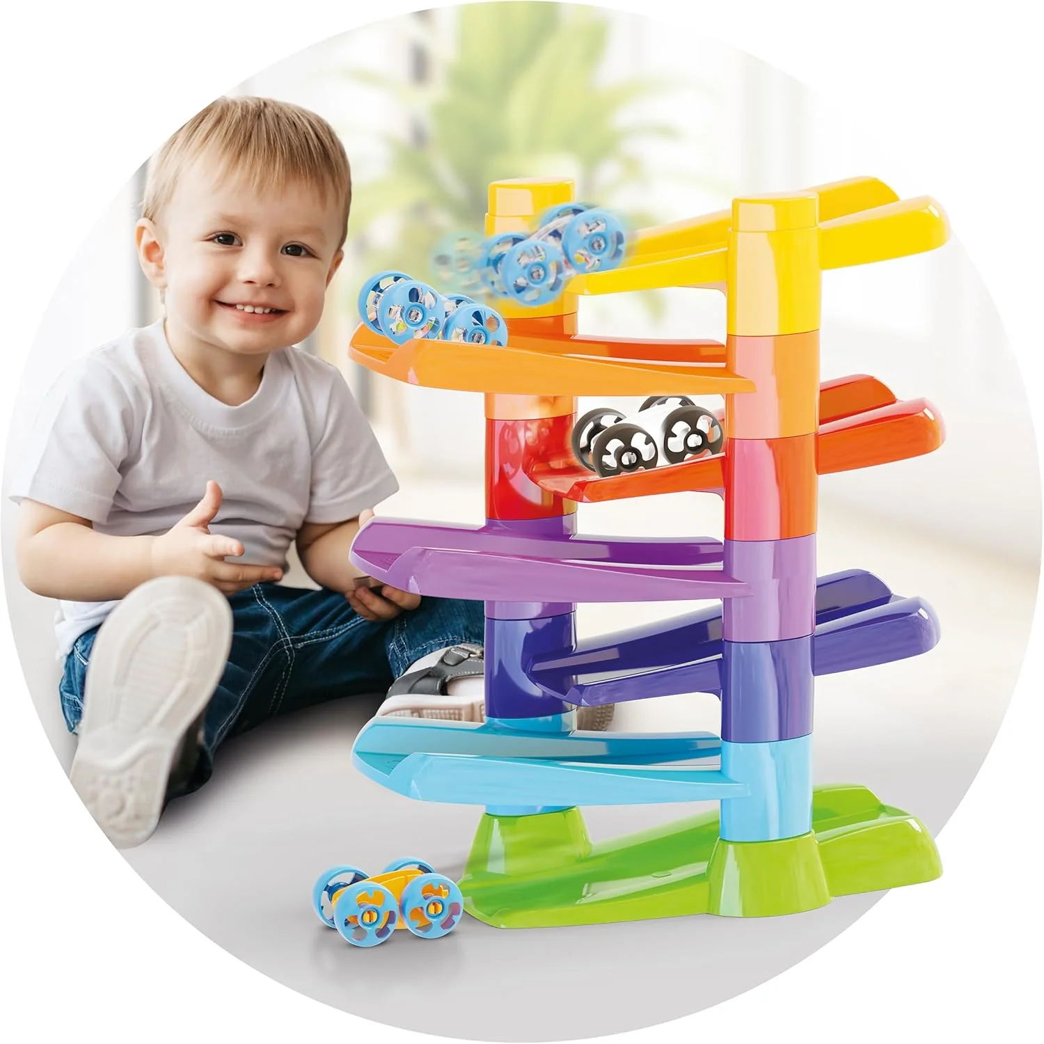 QUERCETTI - Flip Car Race Track Superbaan voor ks en auto's kinderen van 18 maanden + - Montessori-spel - creatief en educatief spel - cadeau voor jongens van 2 tot 3 jaar - speelgoed Made in - Image 7