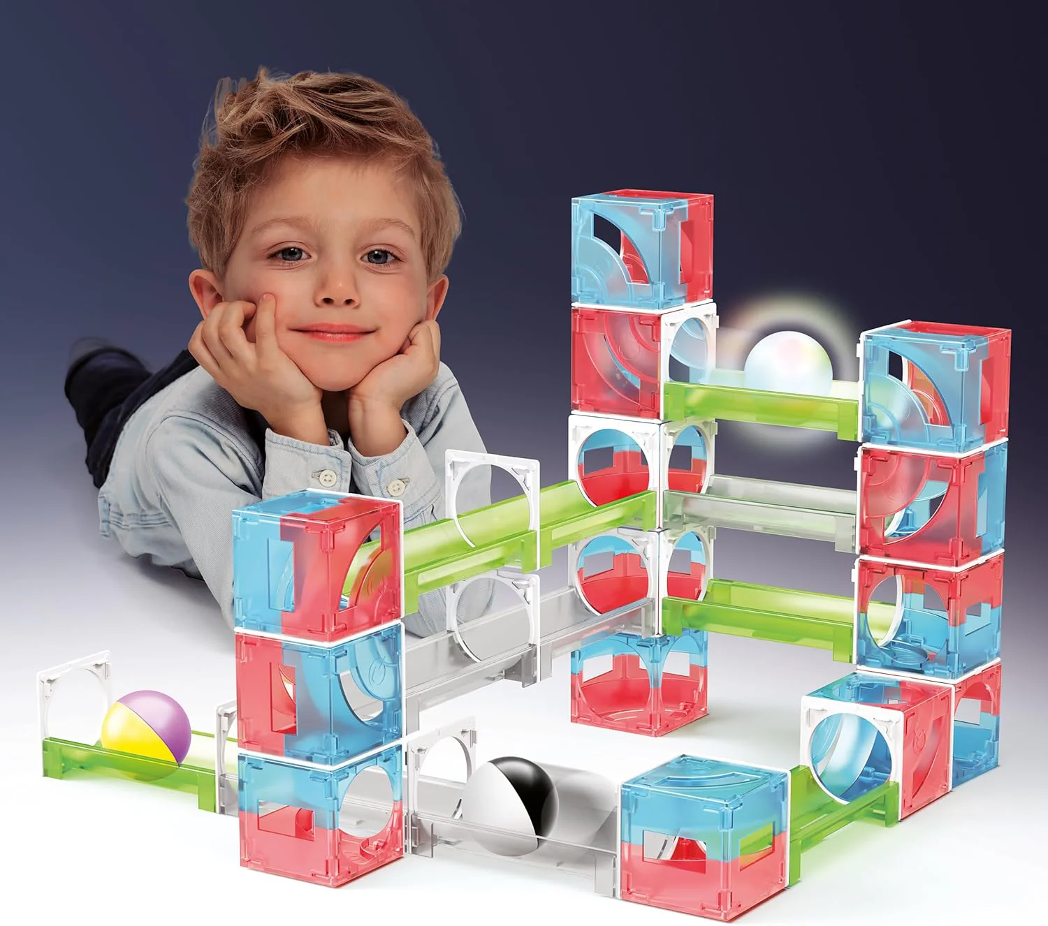 QUERCETTI - Cuboga kbaan galerijen – creatief Montessori-speelgoed voor kinderen 2 cadeaus voor jongens van 3 jaar – educatieve spellen gemaakt in Italië, meerkleurig, 70 - Image 2
