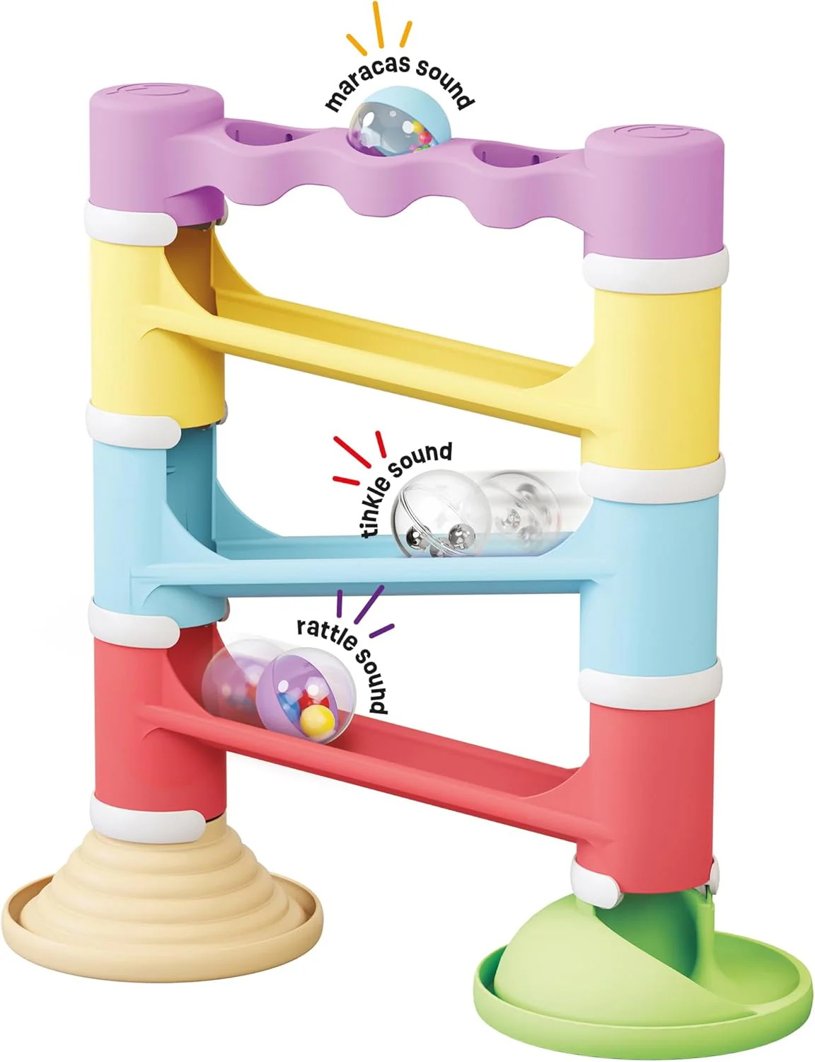 QUERCETTI Migoga Tower Sound kbaan 18 maanden, Montessori creatieve en educatieve spellen, cadeau voor jongens van 1 jaar, 2 speelgoed voor kinderen van 3 jaar, milieuvriendelijk, meerkleurig - Image 2