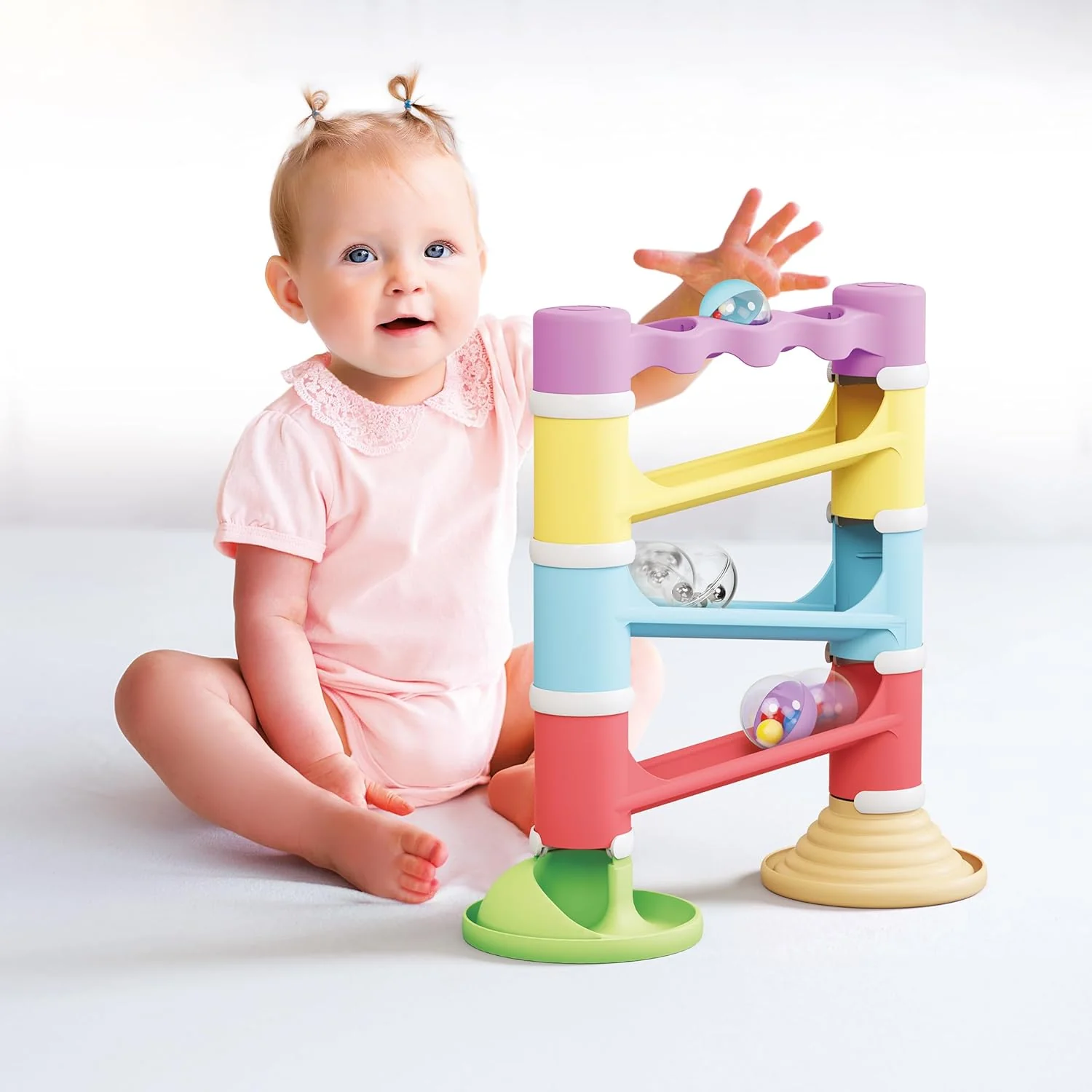QUERCETTI Migoga Tower Sound kbaan 18 maanden, Montessori creatieve en educatieve spellen, cadeau voor jongens van 1 jaar, 2 speelgoed voor kinderen van 3 jaar, milieuvriendelijk, meerkleurig - Image 3