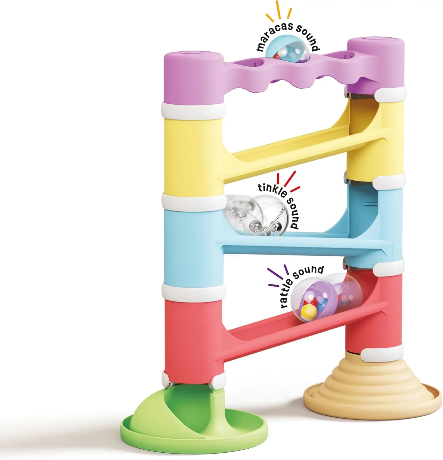 QUERCETTI Migoga Tower Sound kbaan 18 maanden, Montessori creatieve en educatieve spellen, cadeau voor jongens van 1 jaar, 2 speelgoed voor kinderen van 3 jaar, milieuvriendelijk, meerkleurig - Image 4