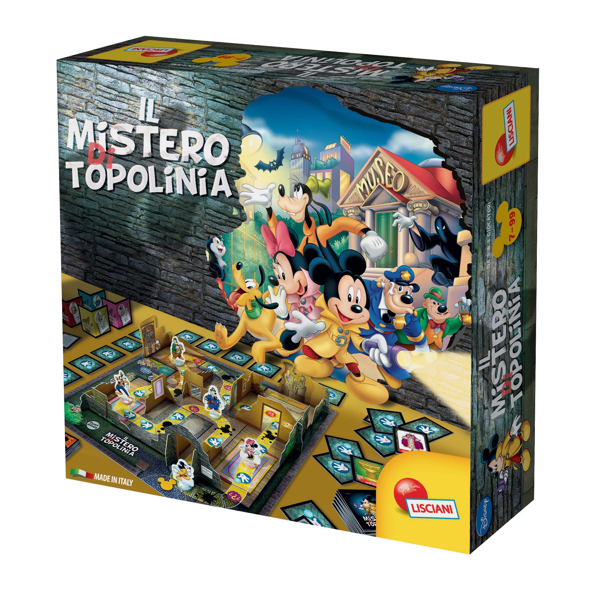 Lisciani Giochi - Disney Il Mistero di Topolinia, società in Scatola, Plancia di Gioco, Strutture Cartotecniche 3D, Multicolore, 97876