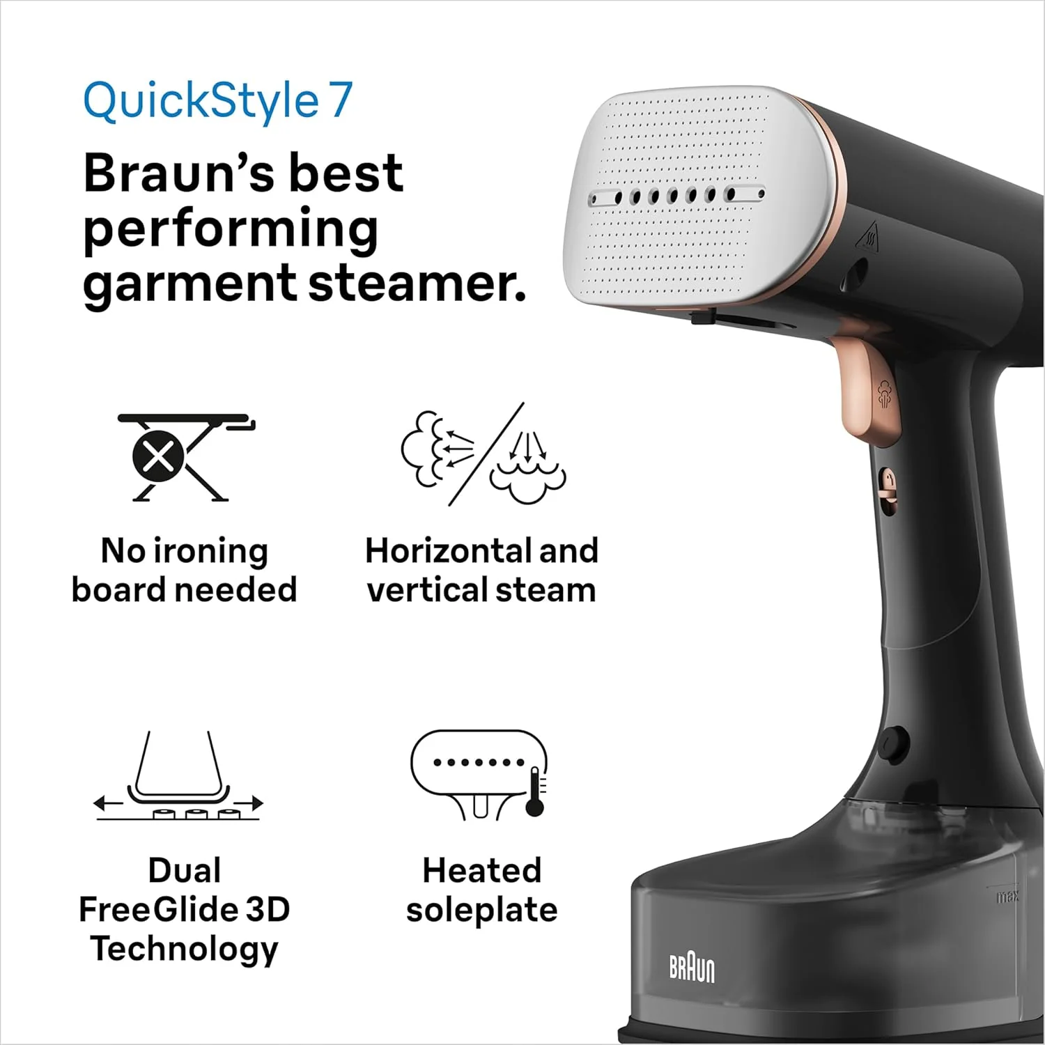 Braun GS7077BK Steamer - Image 2