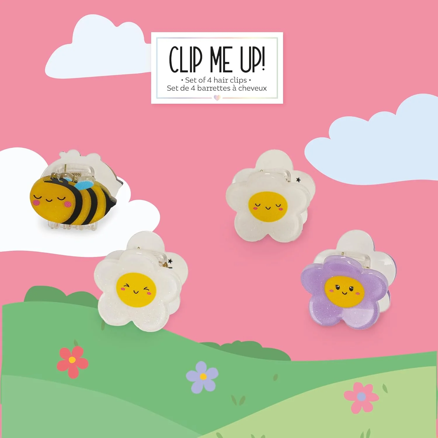 Clip Me Up! - Set Of 4 Mini Hair Clips - Bee - Image 2