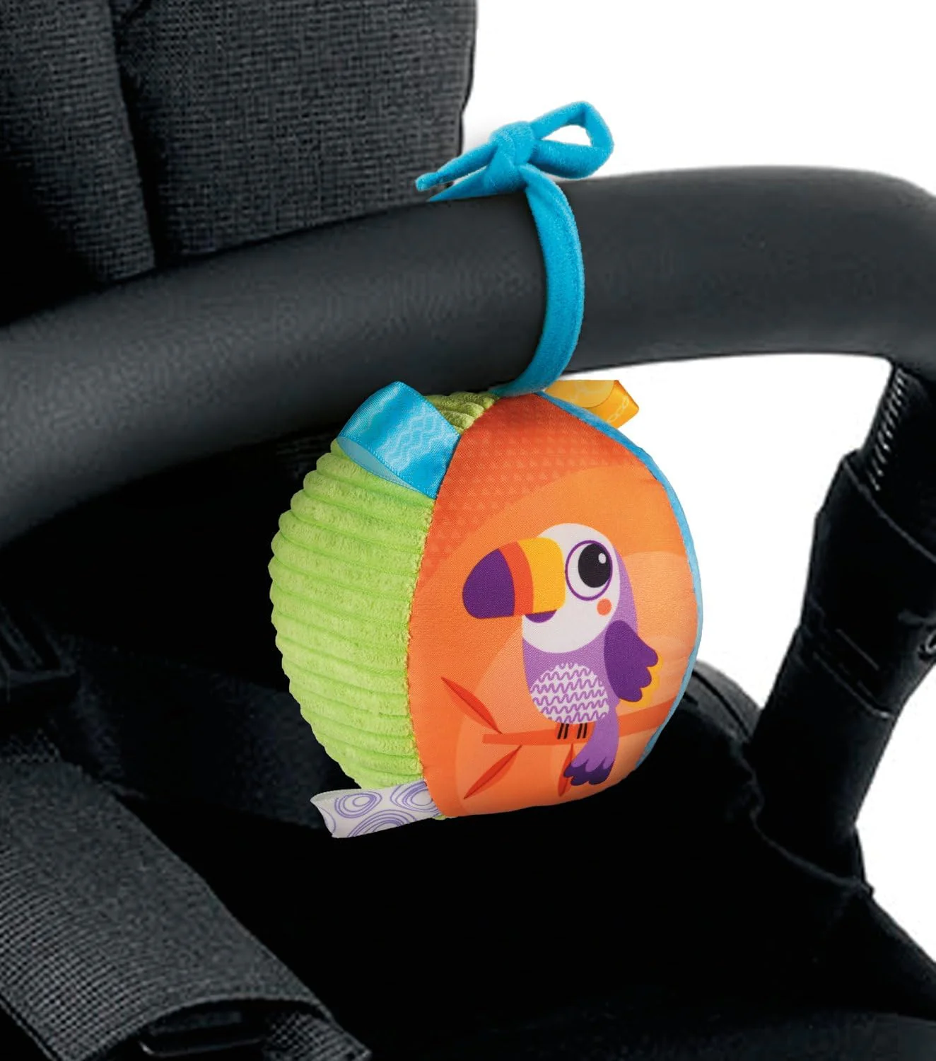 Soft ball, soft and light ball with different textures, easy to grip, helps develop tactile feeling, manual coordination and crawling, can be attached to stroller - Image 5