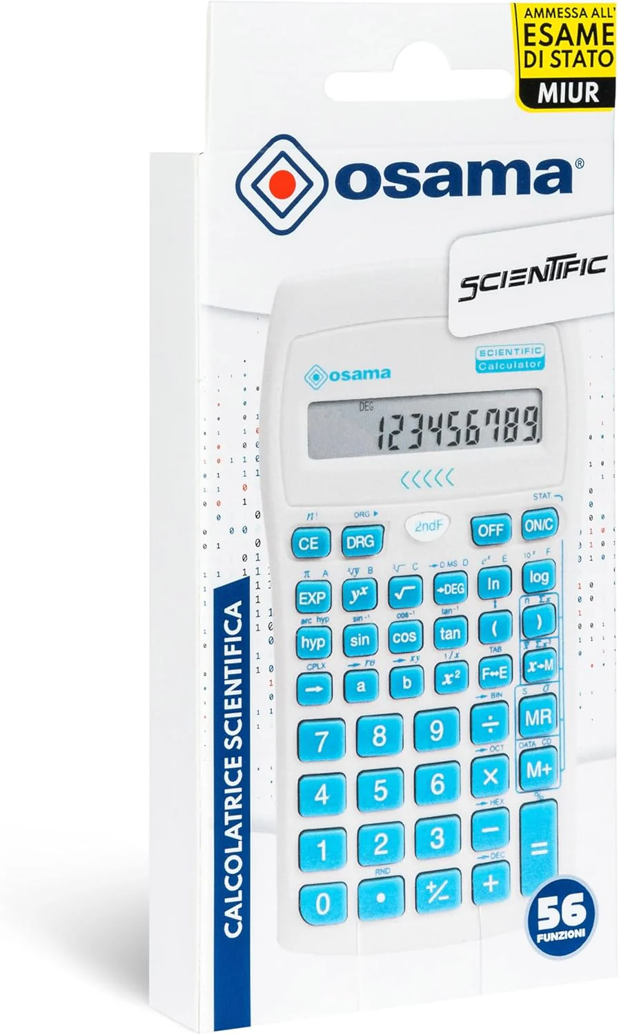 OSAMA - Calcolatrice Scientifica 56 Funzioni, 10 Cifre Mantissa e 2 Esponente, Cose per la Scuola con Custodia Scorrevole Valida per Esami di Stato - Materiale Scolastico per Back to School - Image 5