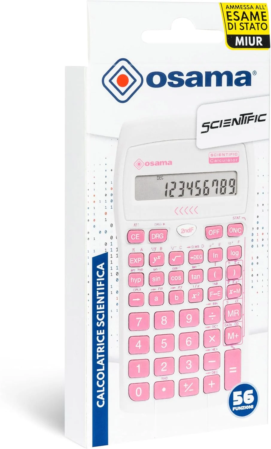 OSAMA - Calcolatrice Scientifica 56 Funzioni, 10 Cifre Mantissa e 2 Esponente, Cose per la Scuola con Custodia Scorrevole Valida per Esami di Stato - Materiale Scolastico per Back to School - Image 4