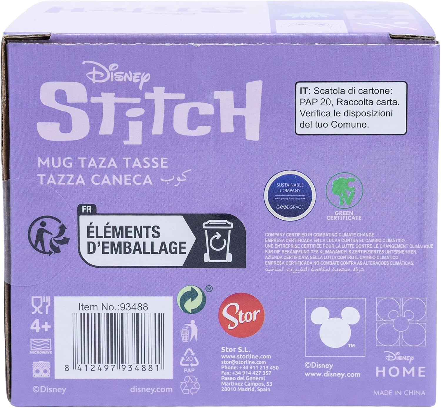 STOR 325 ml Ceramic Mug in a Gift Box – Stitch - Image 3