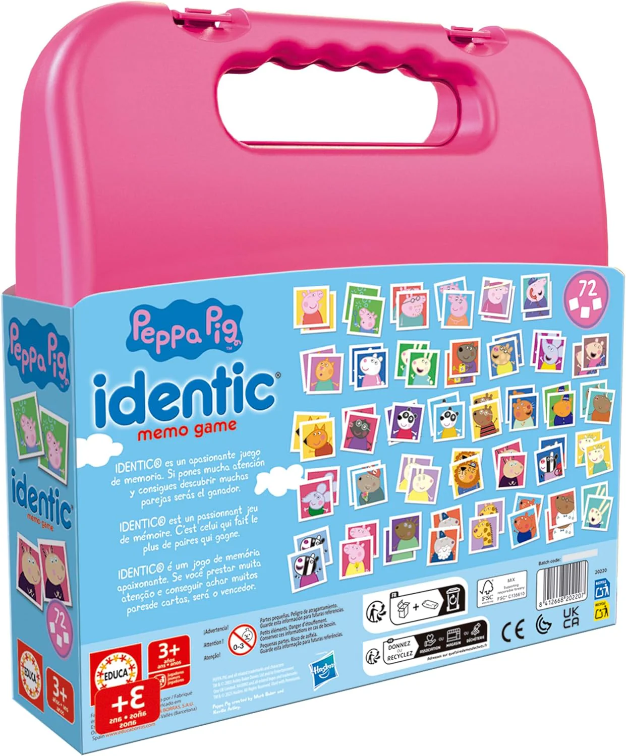Educa - Peppa Pig identiek. Educatief geheugenspel voor baby's met 72 kaarten. Ontwikkel gezichtsscherpte, aandacht en geheugen. Vanaf 3 jaar (20220 - Image 3