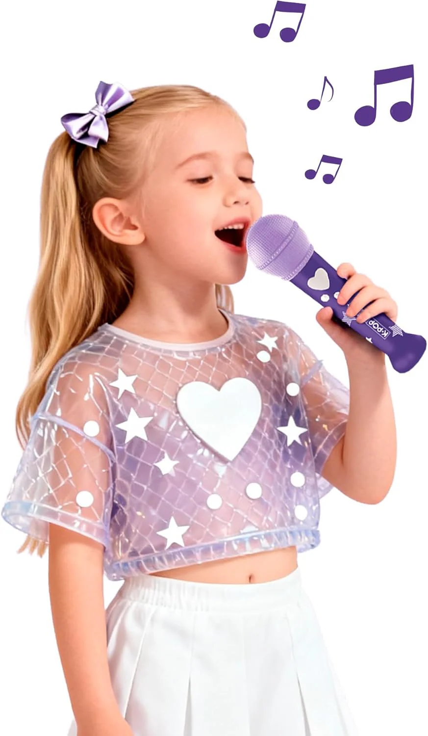 K-Pop Microphone Recorder Toy – Kids Singing Microphone with Record & Playback, Lights & Sound Effects, Music Role Play Toy for Children - Image 3