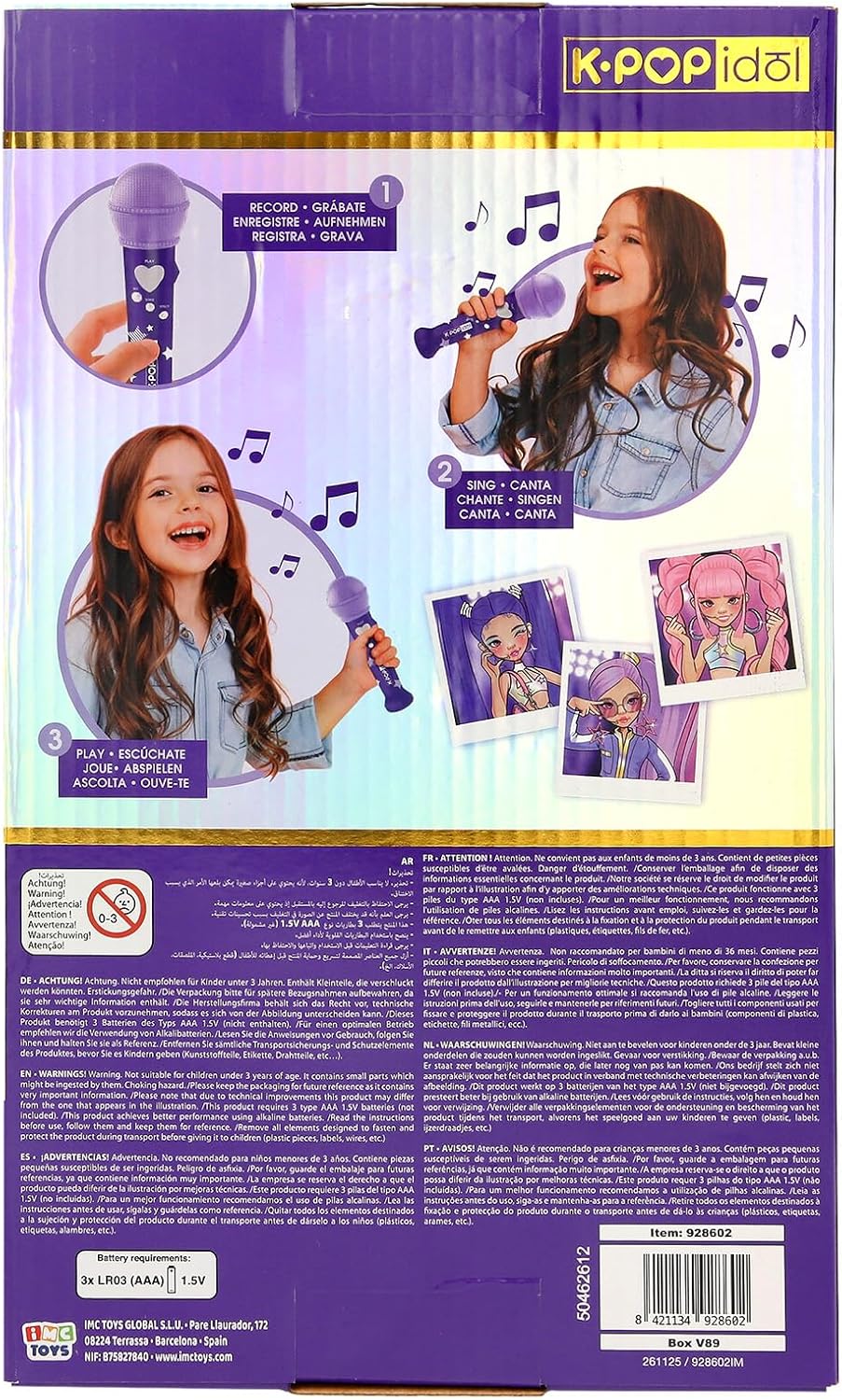 K-Pop Microphone Recorder Toy – Kids Singing Microphone with Record & Playback, Lights & Sound Effects, Music Role Play Toy for Children - Image 4
