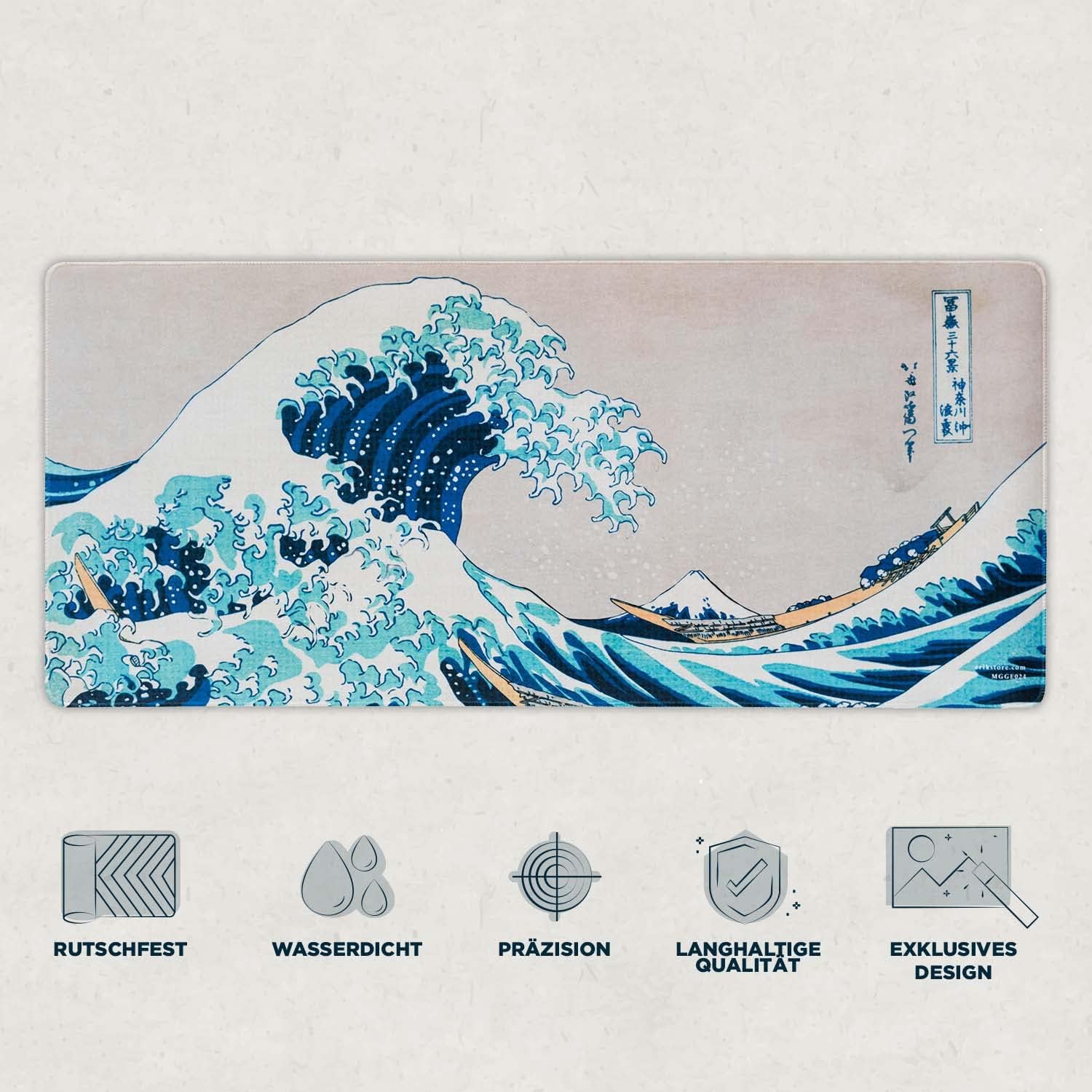 Grupo Erik Gaming Mauspad XXL Die Große Welle vor Kanagawa Gaming Mousepad XXL rutschfest und Wasserabweisend Mauspad Groß - Mouse Pad XXL Gaming Schreibtischunterlage PC Zubehör Gaming - Image 6