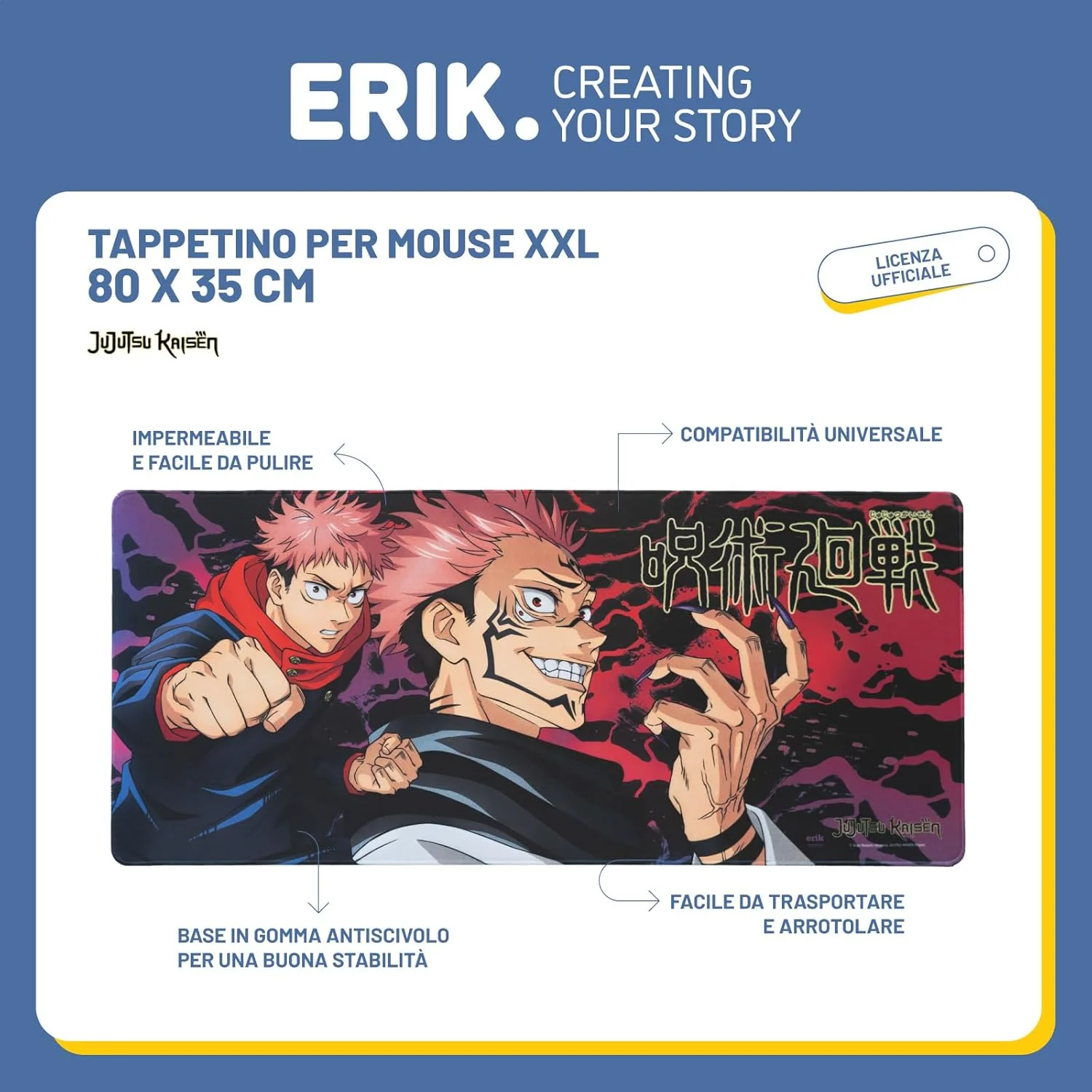 Grupo Erik Mauspad XXL Jujutsu Kaisen Merch Gaming Mousepad XXL rutschfest und Wasserabweisend Mauspad Groß - Mouse Pad XXL Gaming Schreibtischunterlage PC Zubehör Gaming - Image 5