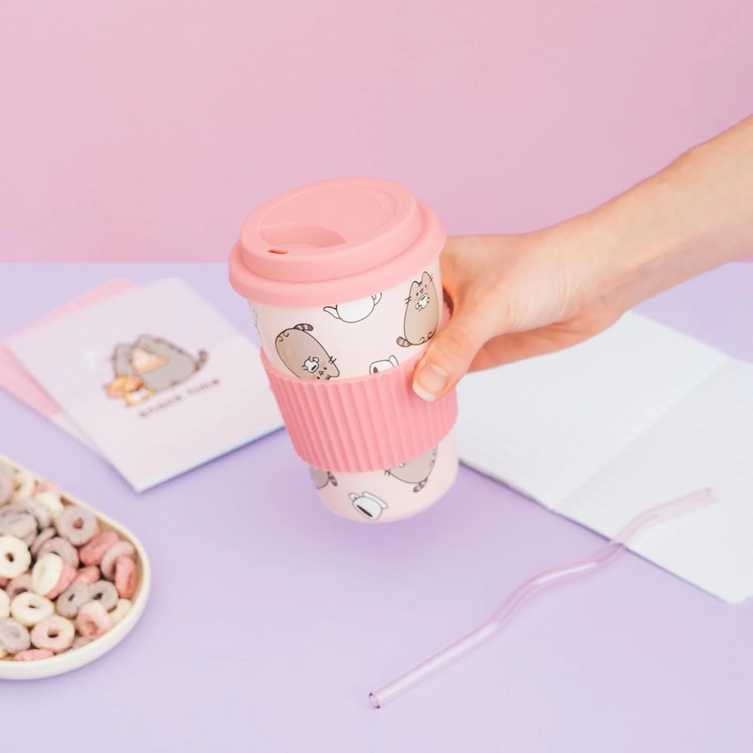 Pusheen Ceramic Mug With Lid 400 Ml - Image 6