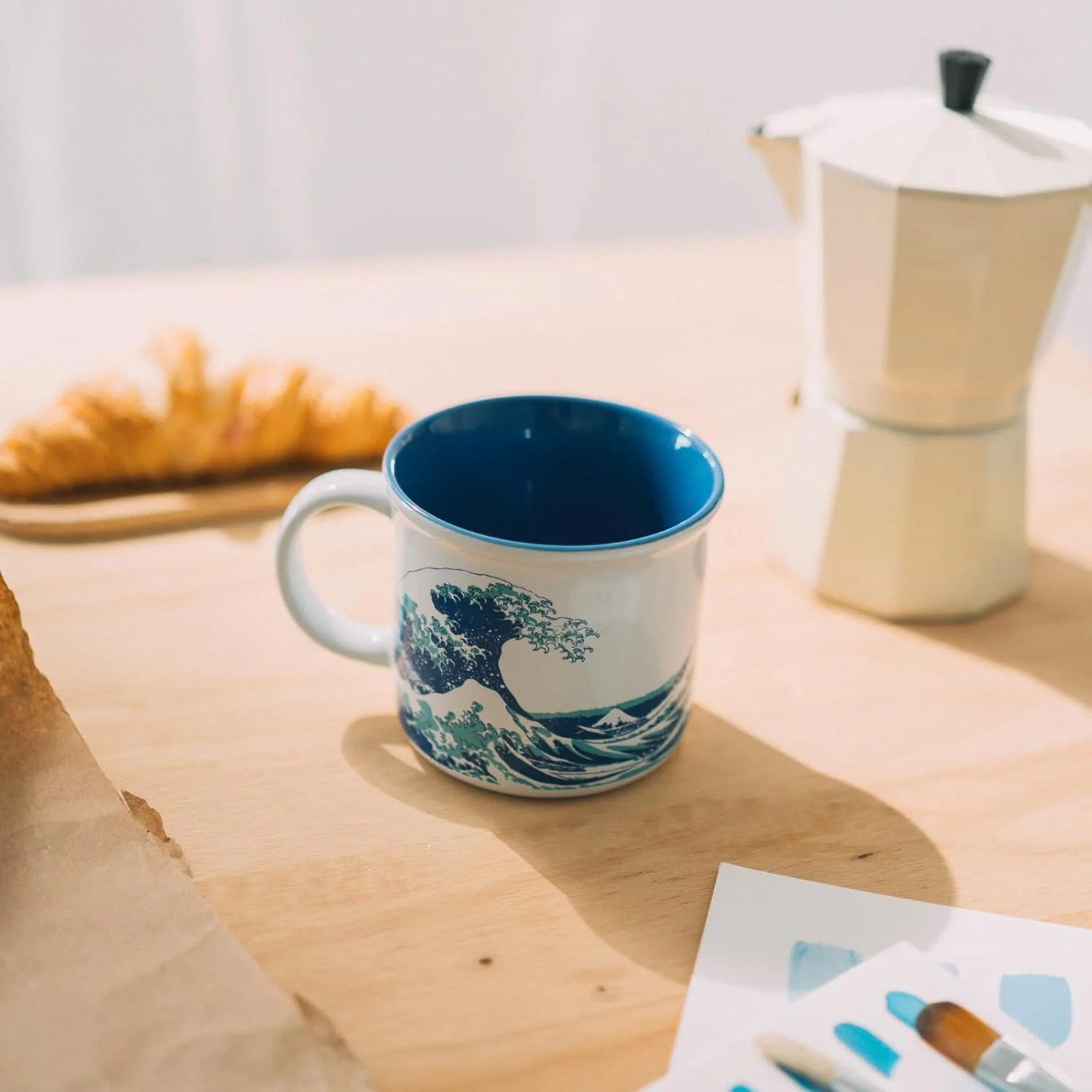 Grupo Erik Tazza La Grande Ola di Kanawaga - Tazza Colazione Ceramica con Colori Vivaci e Stampa di Alta Qualità 350 ml, Adatte a Lavastoviglie e Microonde | Tazzine Caffe Particolari - Image 2