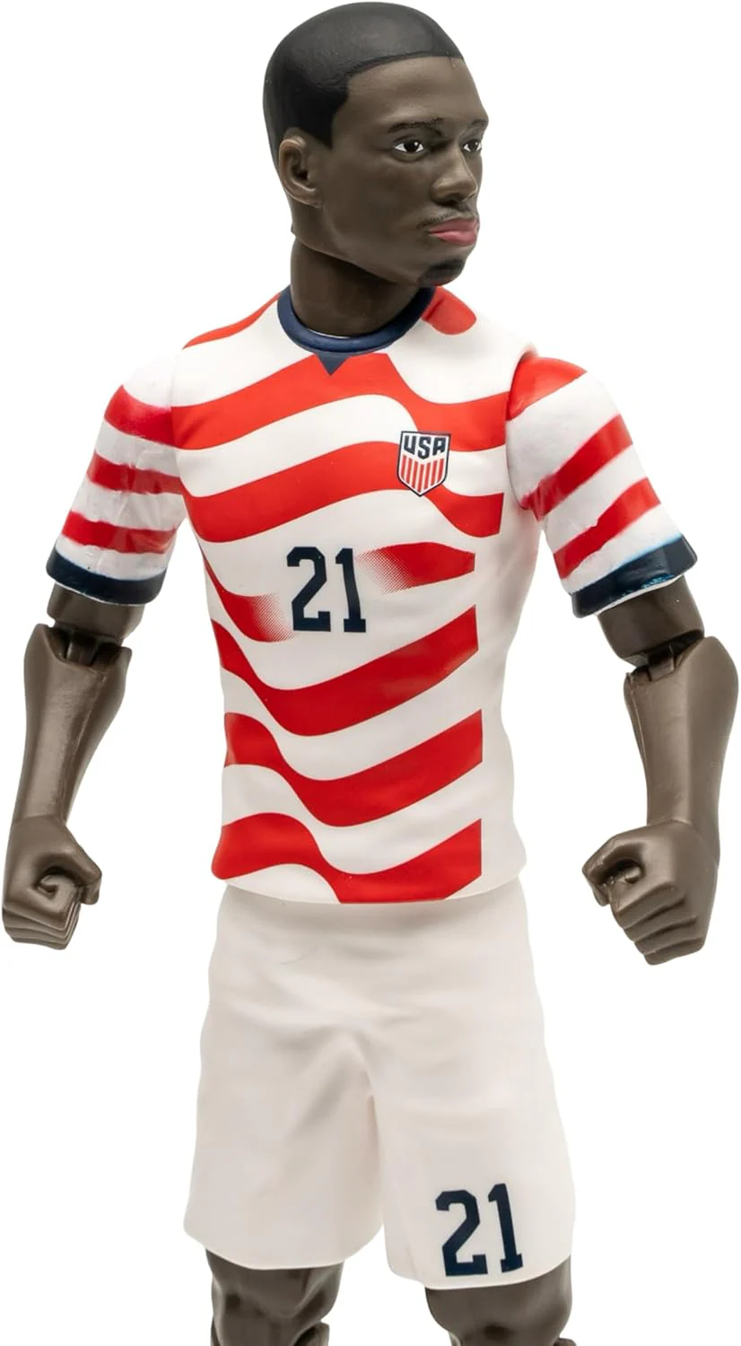Sockers Banbo Toys 2026 USMNT Tim Weah (Home Jersey) 8" Collectible Soccer Action Figure - Image 2