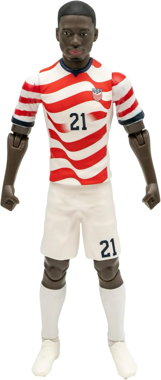 Sockers Banbo Toys 2026 USMNT Tim Weah (Home Jersey) 8" Collectible Soccer Action Figure - Image 3