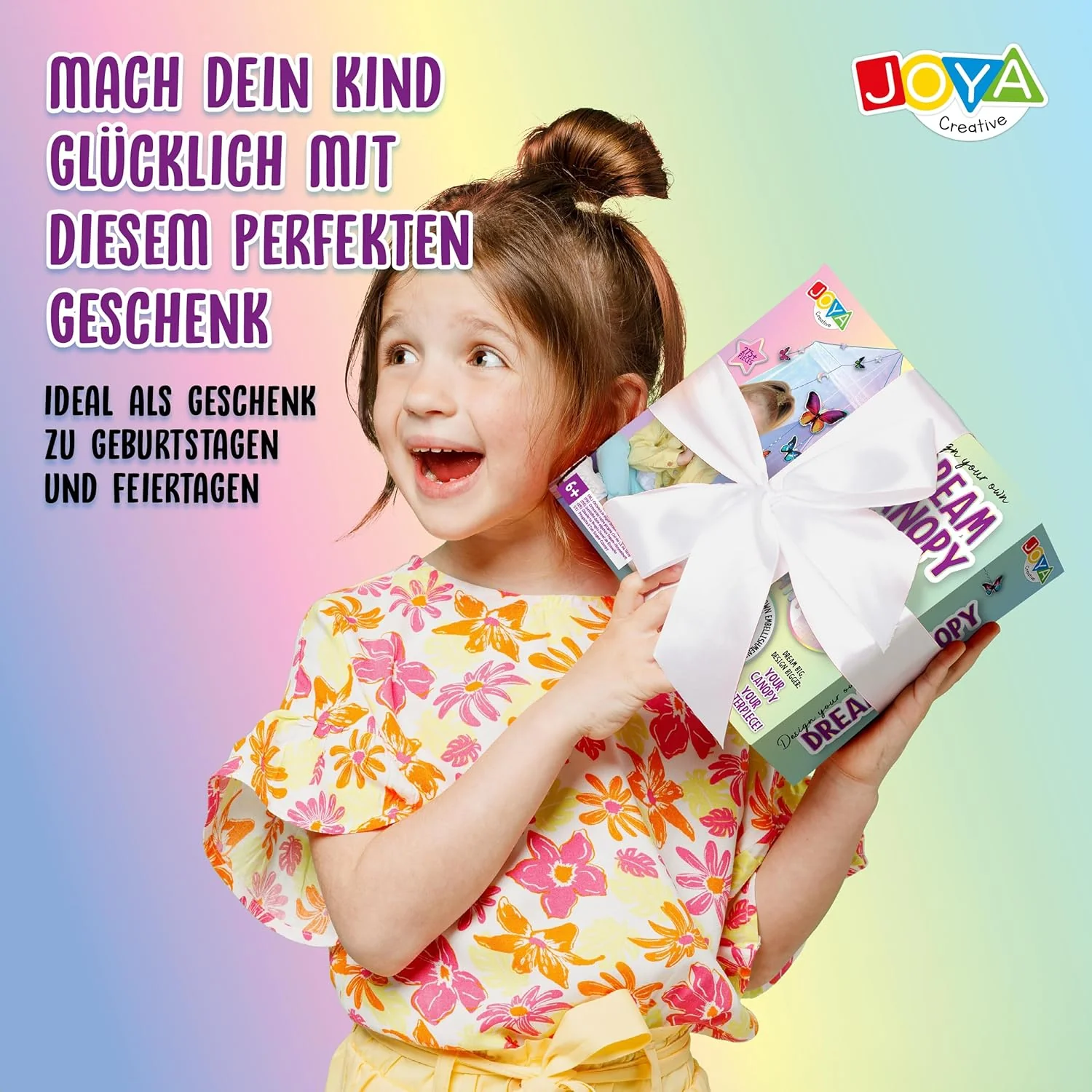 Bedhemel zelf vormgeven – 275-delige doe-het-zelfset met vlinders, diamanten en letters – droomhemel voor kinderkamer – muggennet, baldakijn, decoratie voor meisjes - Image 2