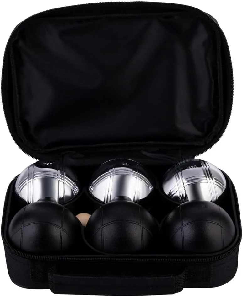 Engelhart - 010207 - bouleset, 6-delig, zwart/zilver - boules - spelletjes - tuinspellen, buitenspellen - Image 4