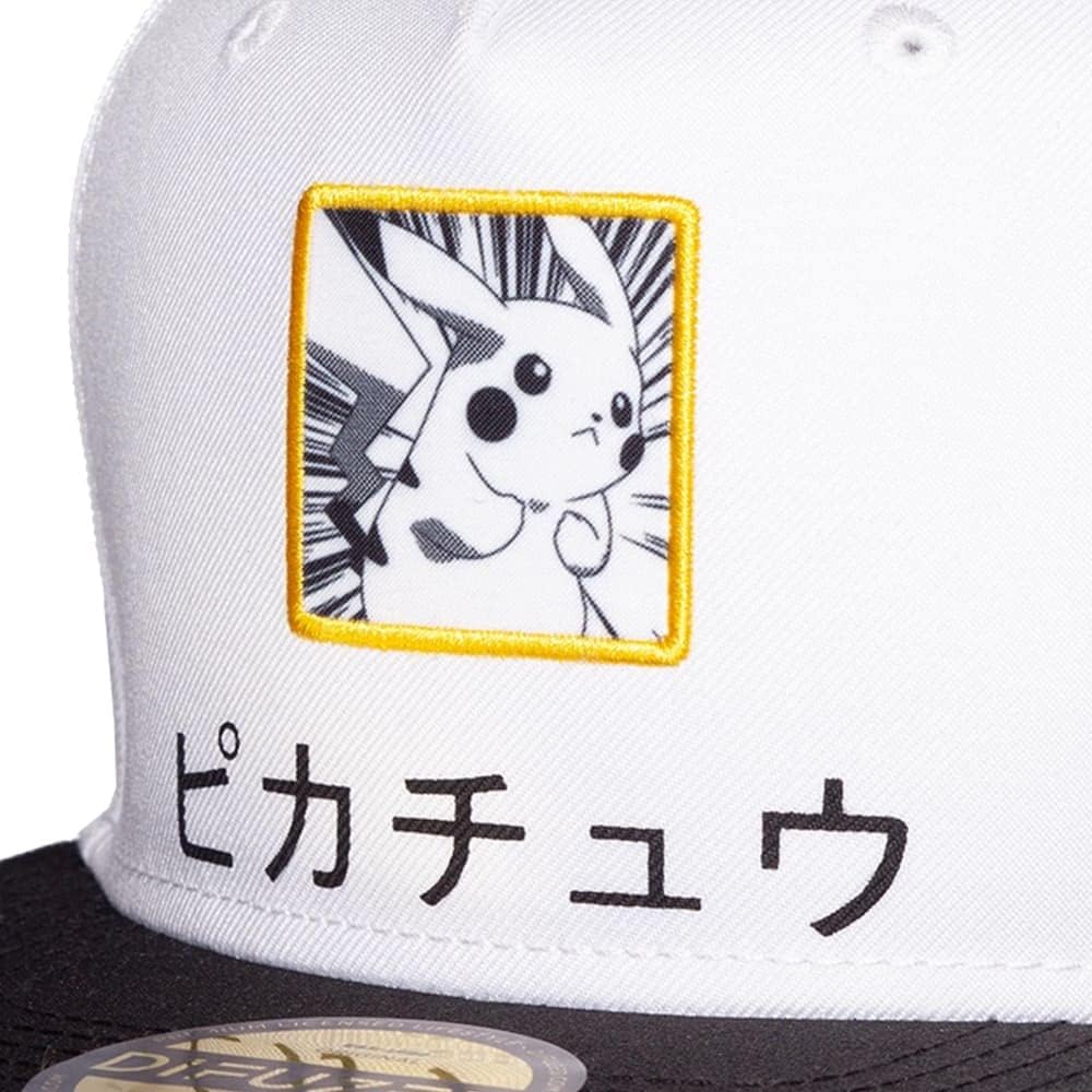 Pokemon Cappellino Baseball Pikachu Logo Giapponese Ufficiale Bianco Snapback - Image 5