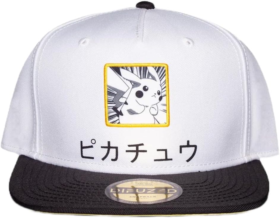 Pokemon Cappellino Baseball Pikachu Logo Giapponese Ufficiale Bianco Snapback - Image 7