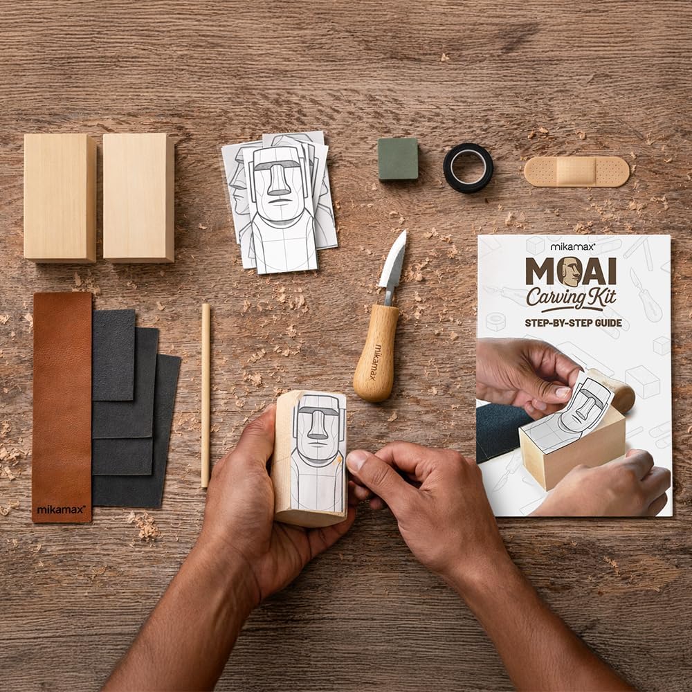 Mikamax - Moai Wood Carving Kit - Image 4