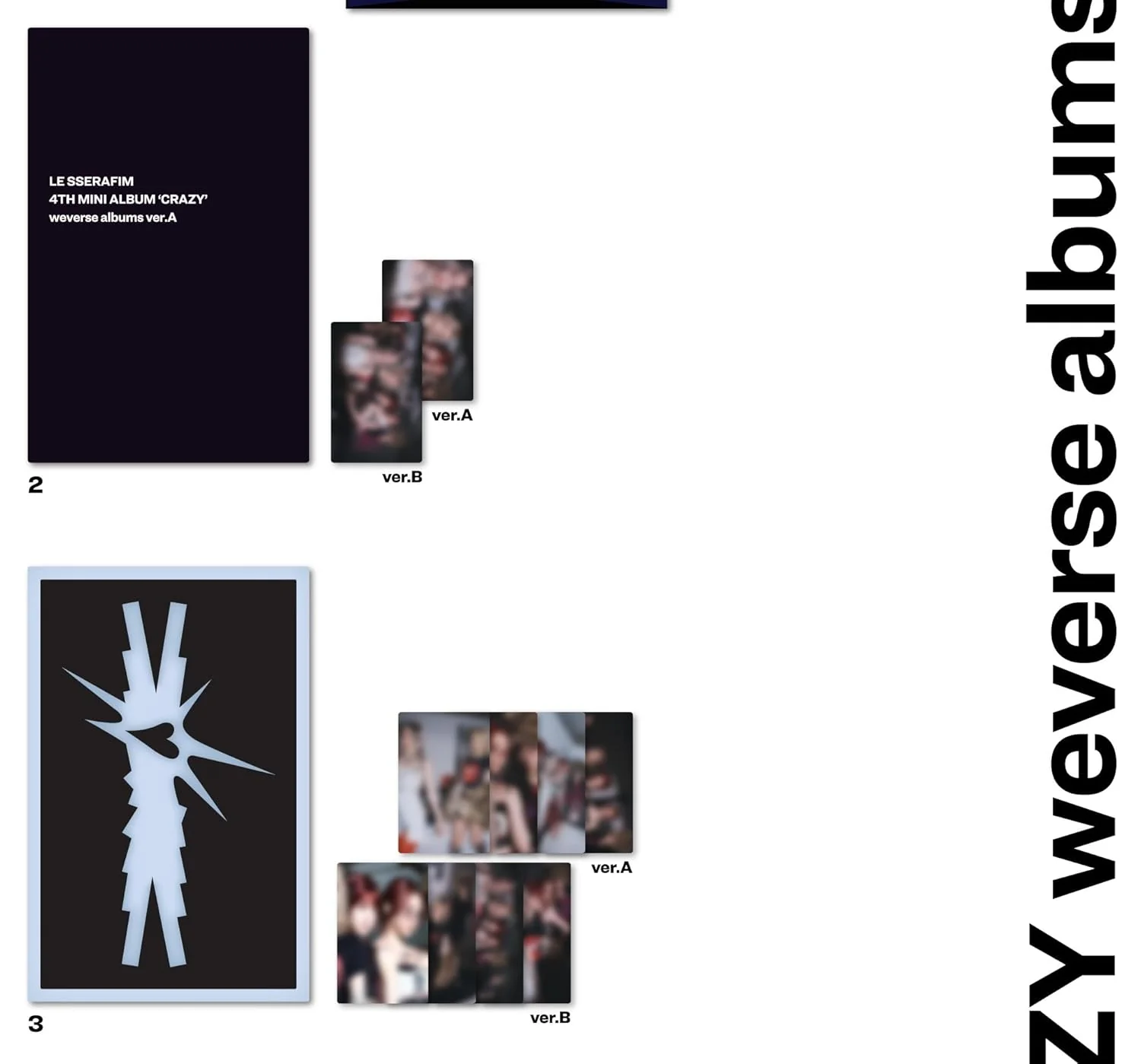 Le sserafim - 4th mini album [crazy] (weverse albums ver.) (Digital Only: DC) - Image 2