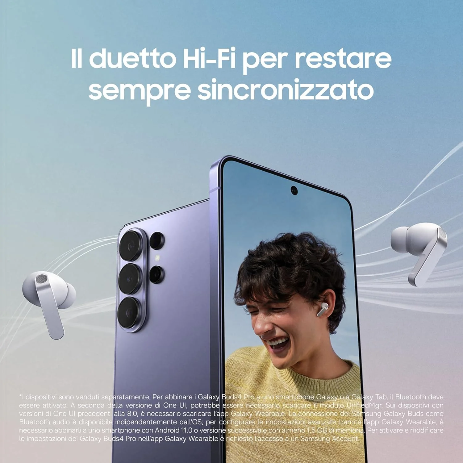 Samsung Galaxy Buds4 Pro Black, Altoparlante a 2 Vie, Doppio Amplificatore, Chiamate Cristalline, Audio 360°, ANC Migliorata, Controllo Adattivo Rumore, Galaxy AI con Comandi Vocali - Image 5