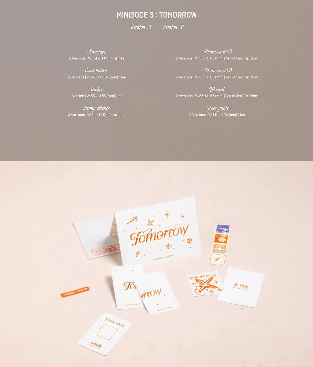 TOMORROW X TOGETHER (TXT) - MINISODE 3: TOMORROW (WEVERSE ALBUMS VER.) A VERSION (Beige) - Image 4