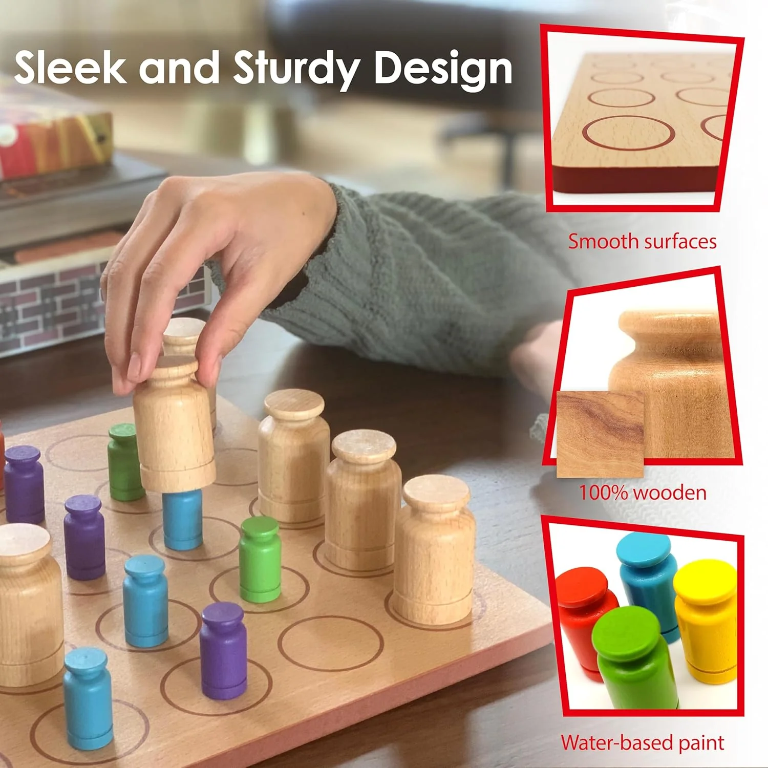 Roo Games KLOAK - All Wooden Strategy Board Games for Adults & Kids, 2-4 Players, Family Games, Popular Games for Ages 8+, Stimulates Critical Thinking, Durable Hardwood Components - Image 6