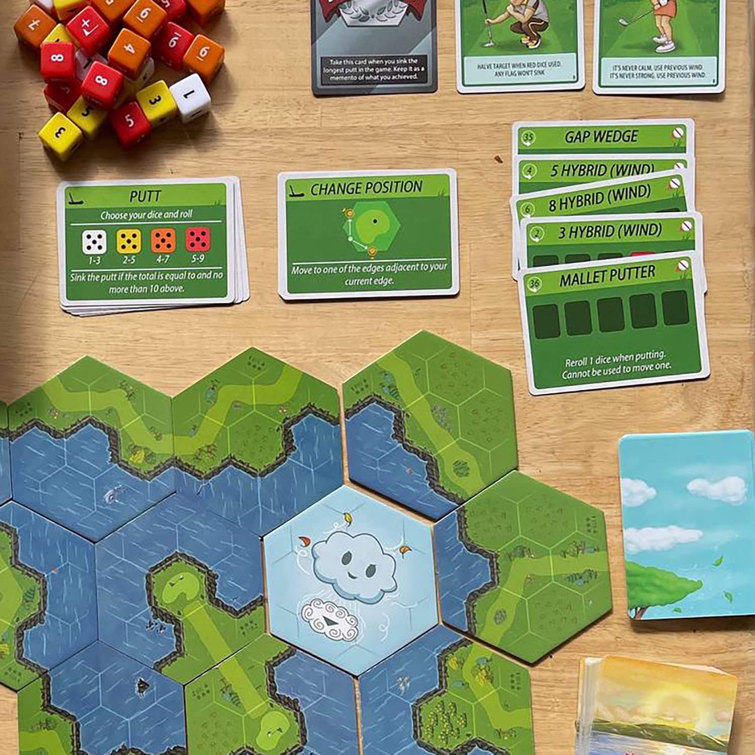 18 Holes: Putting, Wind & Coastlines Expansion - Golf Course Board Game, Seabrook Studios, for 1st & 2nd Editions - Image 2
