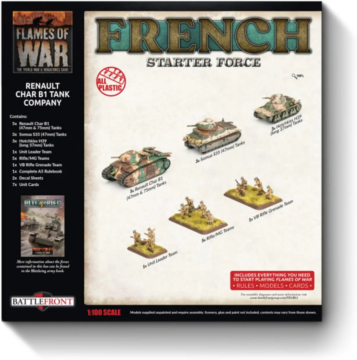 Flames of War: FRAB03 French Char B1 bis Combat Company (plastic - Image 2