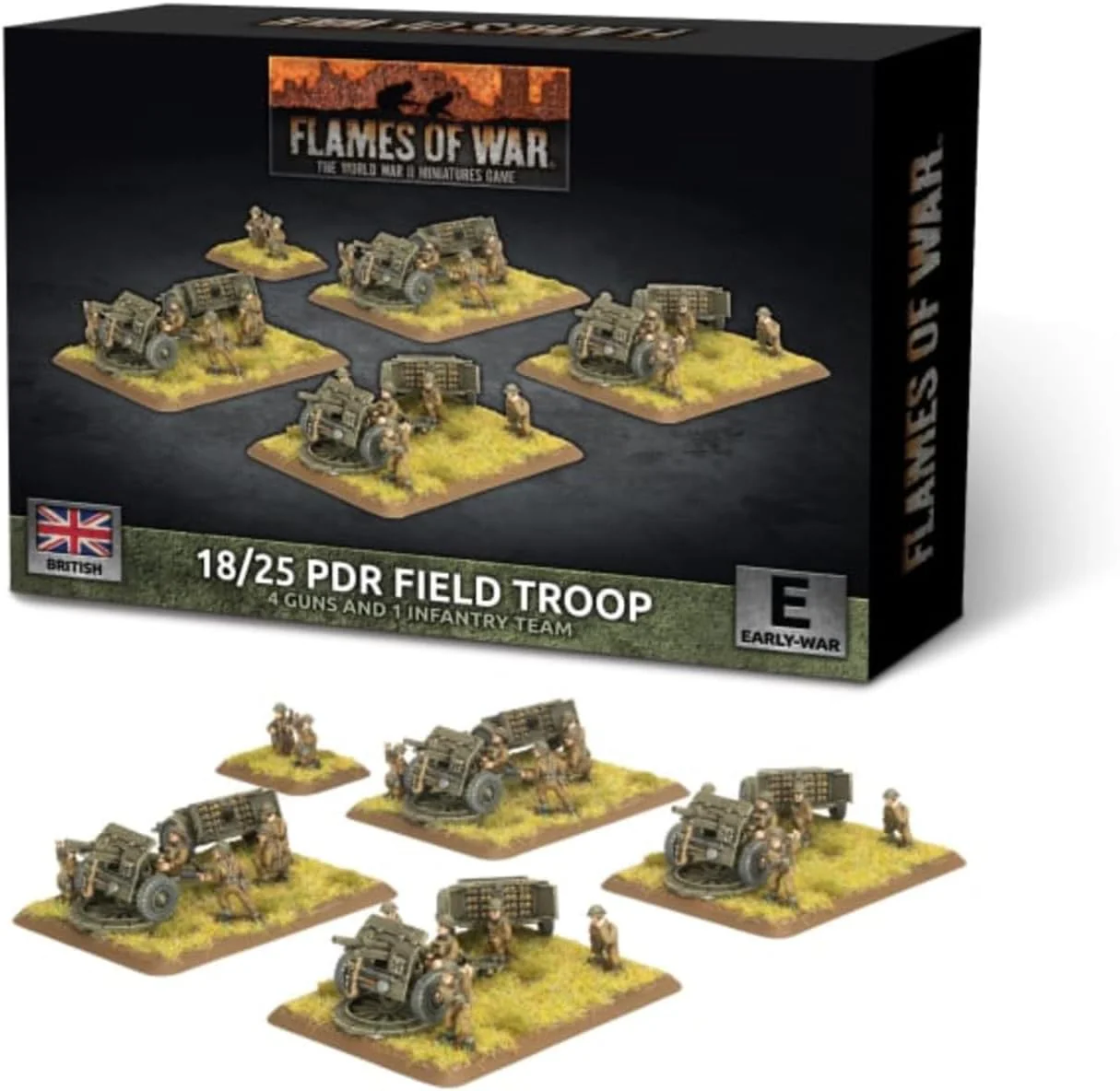 Flames of War: BBX86 18/25pdr Gun Battery (x4 guns - Image 3