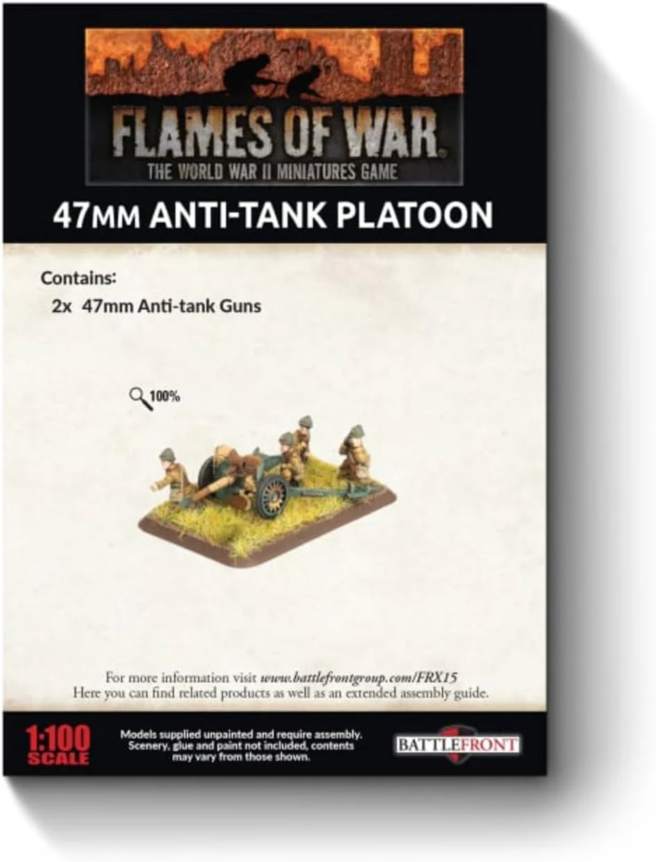 Flames of War: FRX15 APX 47mm mle 1937 Anti-tank Platoon (x2 guns - Image 2
