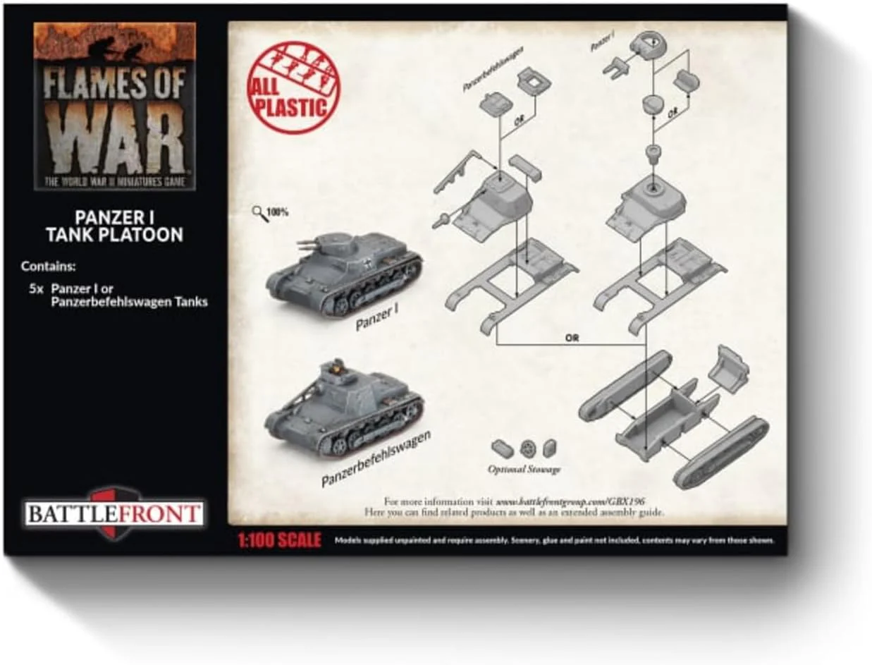 Flames of War: GBX196 Panzer I Platoon (x5 Plastic - Image 3